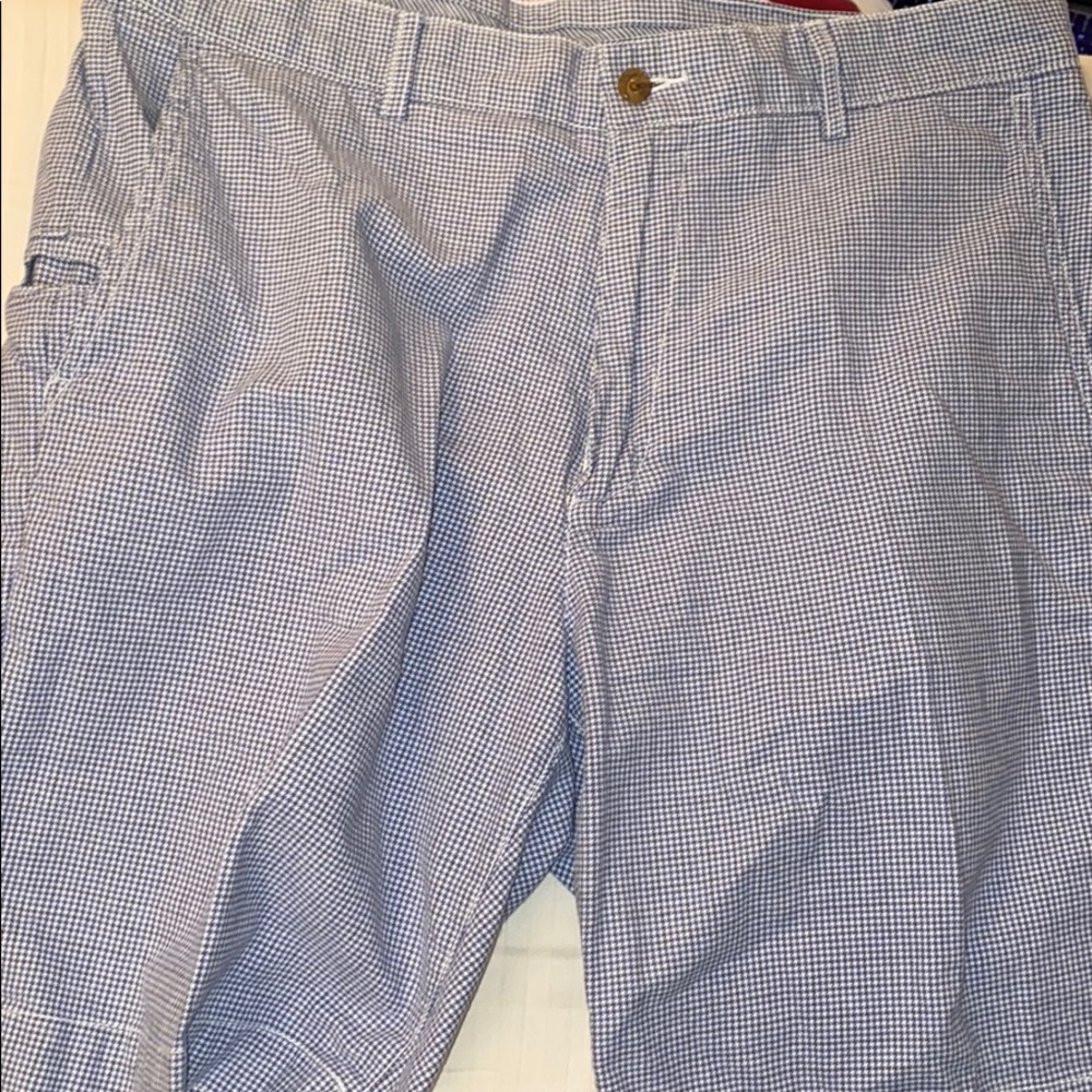 Blue Houndstooth Shorts